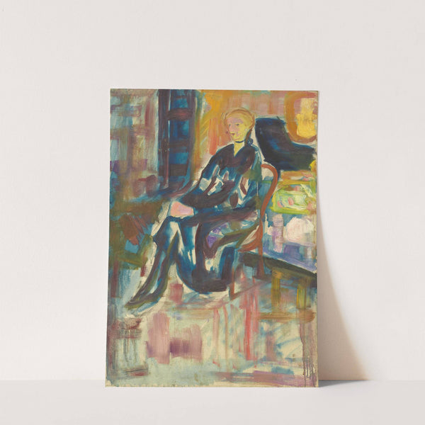 Sittende ung kvinne (1916) by Edvard Munch