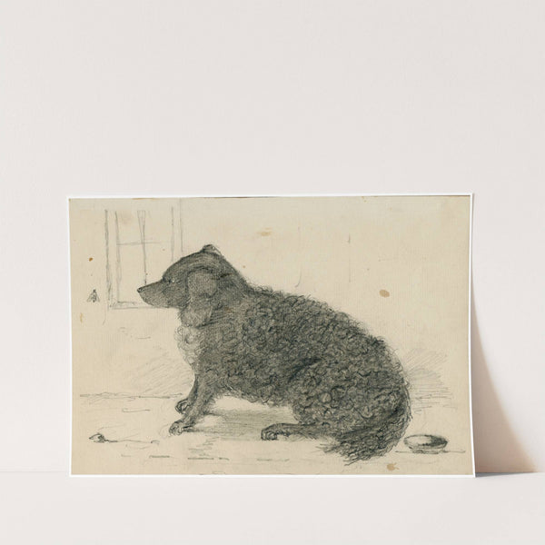 Sitting dog by Floris Verster