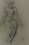 Sitting female nude