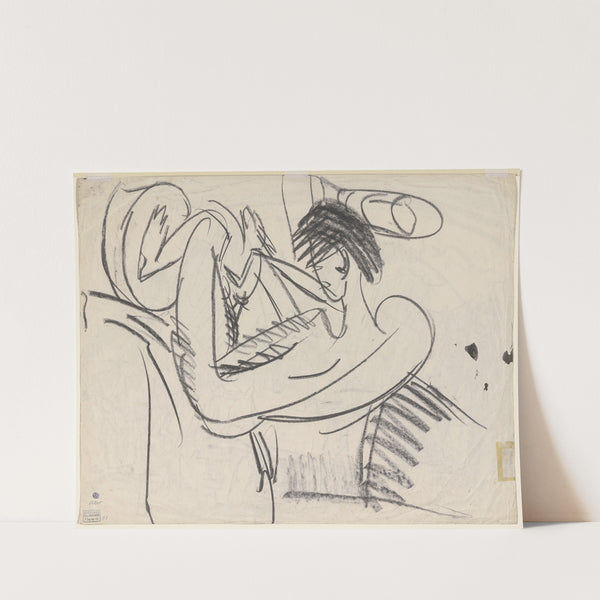 Sitting female nude (1913) by Ernst Ludwig Kirchner