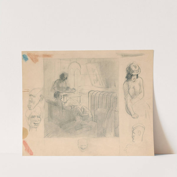 Sitting girl, drinking from a bowl by Armand Rassenfosse