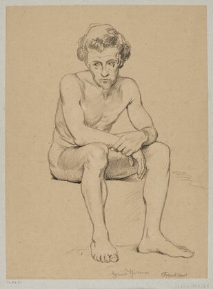 Sitting male nude (1880)