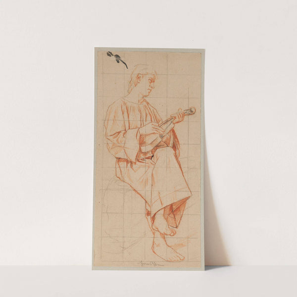 Sitting Man with the Violin (1895) by Hans Thoma