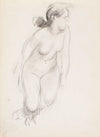 Sitting naked woman