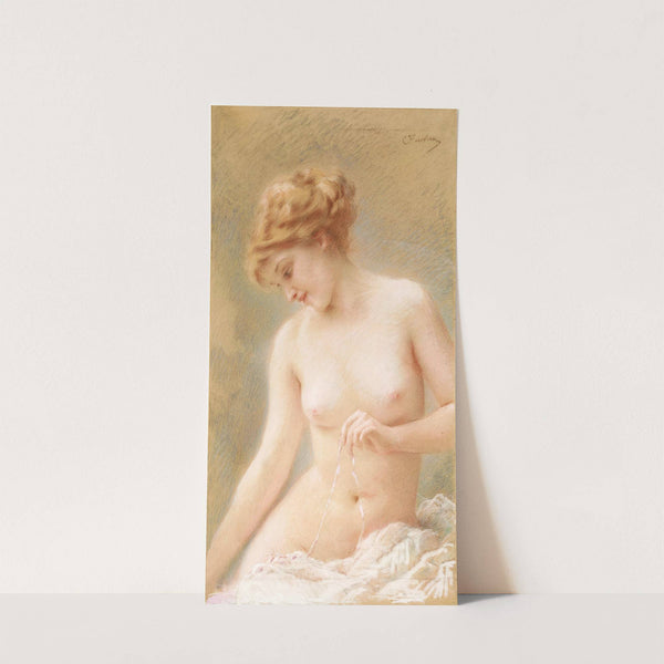Sitting Nude by Konstantin Egorovich Makovsky