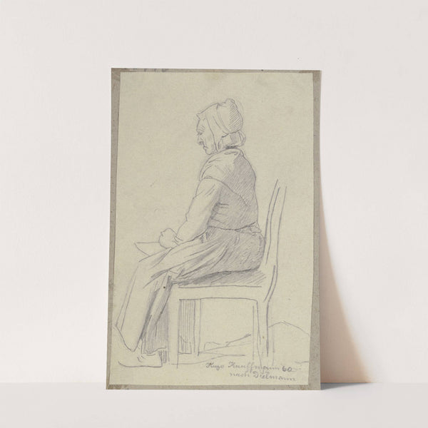 Sitting old woman by Hugo Kauffmann