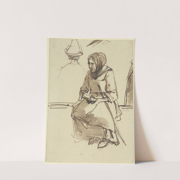 Sitting old woman by Jean-Jacques de Boissieu