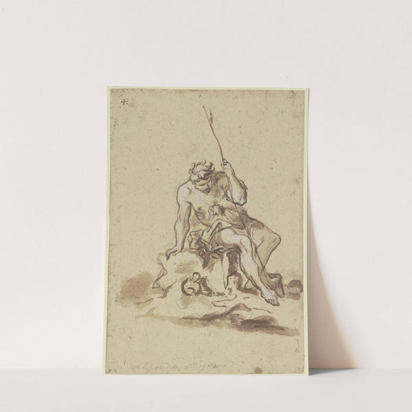 Sitting shepherd by Alessandro Magnasco