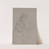 Sitting woman by Otto Scholderer