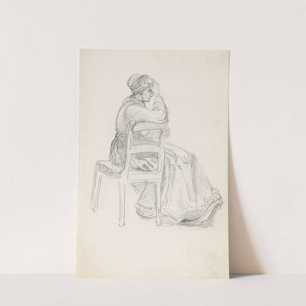 Sitting woman (Between 1844 and 1854) by Adolph Tidemand