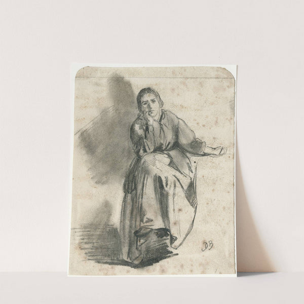 Sitting woman by David Bles