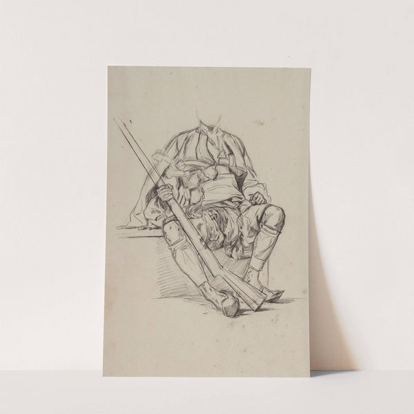 Sitting zeybek – a study of figures (1878) by Stanisław Chlebowski