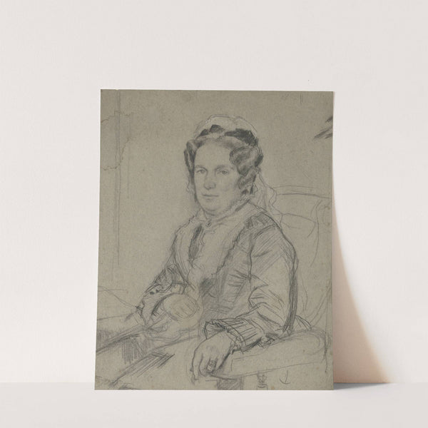 Sitzende ältere Frau mit Haube by Otto Scholderer