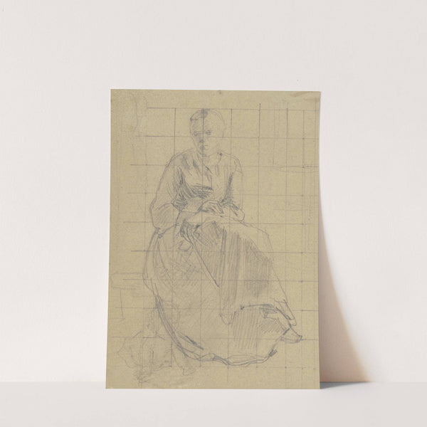 Sitzende Frau, die Hände in den Schoß gelegt by Philipp Rumpf