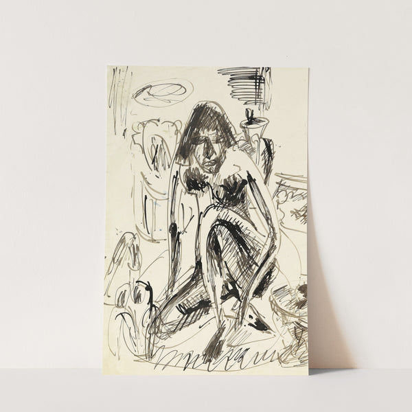 Sitzende Frau im Tub (1910-1913) by Ernst Ludwig Kirchner