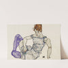 Sitzende Frau Mit Violetten Strümpfen (Seated Woman In Violet Stockings) (1917) by Egon Schiele