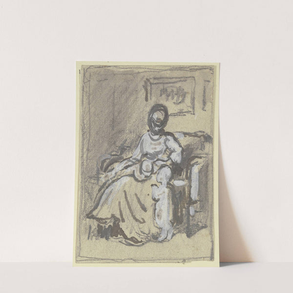 Sitzende Frau mit zwei Kindern by Philipp Rumpf