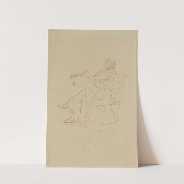 Sitzende Nonne mit einem Buch by Johann Heinrich Tischbein the elder