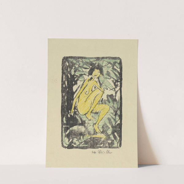 Sitzende, von Blattwerk umgeben by Otto Mueller