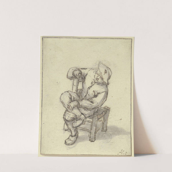 Sitzender Bauer mit übergeschlagenen Beinen (ca 1659-1670) by Adriaen van Ostade