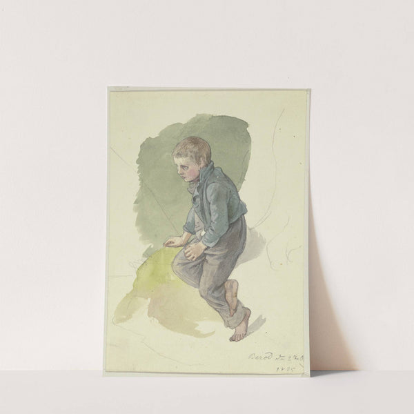 Sitzender Bauernjunge aus Berod im Westerwald (1835) by Jakob Becker