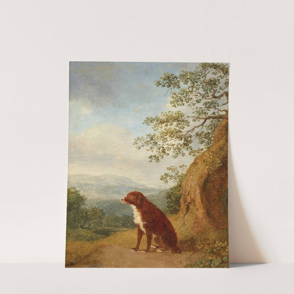Sitzender Hund in Landschaft (1778) by Jacob Philipp Hackert