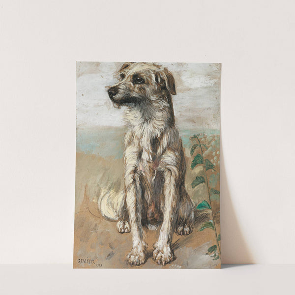 Sitzender Hund by Vincenzo Gemito