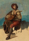 Sitzender italienischer Musikant, Stuhl unvollendet