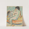Sitzender und liegender Akt auf Bett (1908) by Ernst Ludwig Kirchner