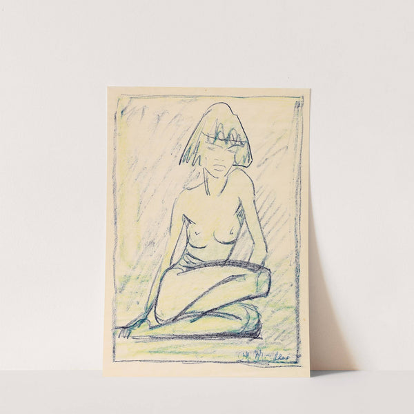 Sitzender weiblicher Akt (1925) by Otto Mueller