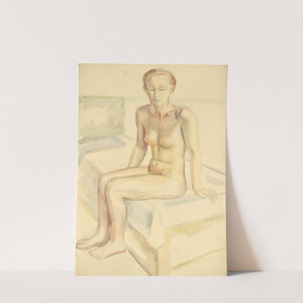 Sitzender weiblicher Akt by Walther Gamerith