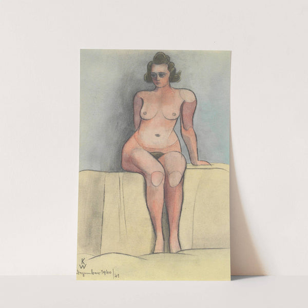 sitzender weiblicher Akt by Karl Wiener