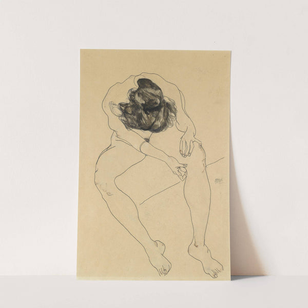 Sitzender weiblicher Akt von oben gesehen (1912) by Egon Schiele