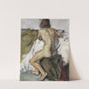 Sitzender weiblicher Rückenakt by Leo Putz