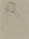 Sitzendes kleines Mädchen in ganzer Figur