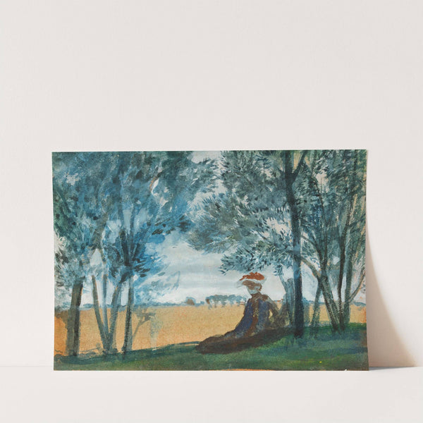 Sitzendes Paar in einer Landschaft (1904) by August Macke