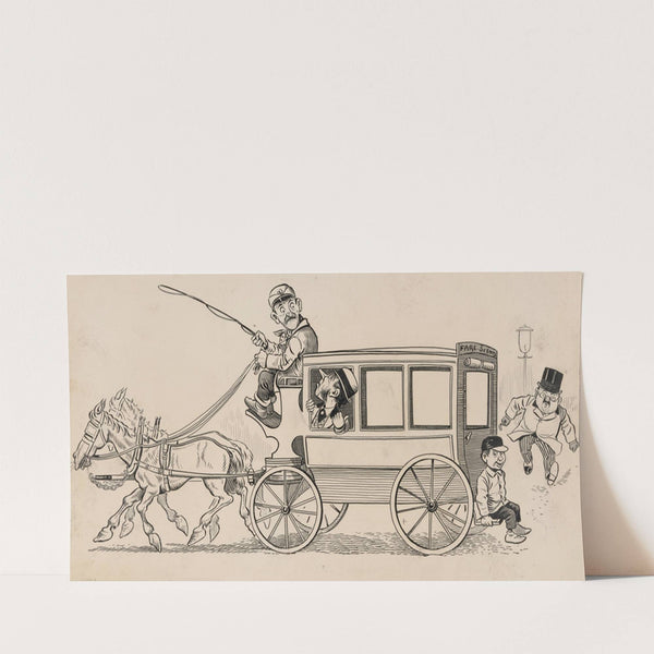 Six comic strip frames of two chivalrous men with woman in rain storm Pl.5 (1897) by Franklin Morris Howarth