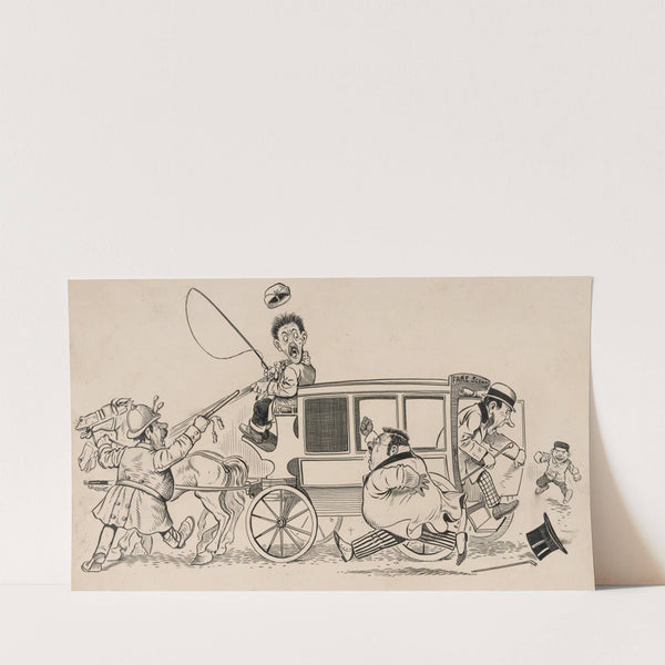 Twelve comic strip frames of Arabic woman running away with young man after argument with her father Pl.11 by Franklin Morris Howarth