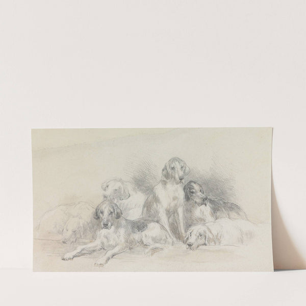 Six Foxhounds Resting by John Frederick Tayler