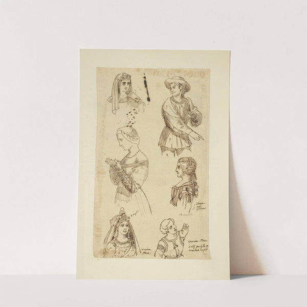 Six half length studies of various figures, male and female, and a child by Stewart Watson