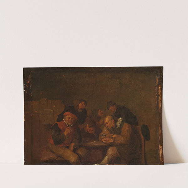 Six men drinking and smoking in a parlor by Egbert Van Heemskerck