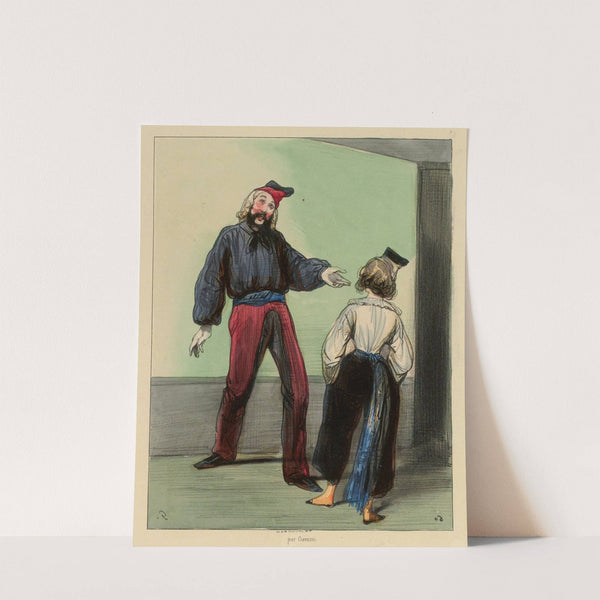 Six pouces de jambes et le dos tout de suite (1840) by Paul Gavarni