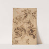 Six Studies of Animal Heads and of a Cartouche by Pellegrino Tibaldi