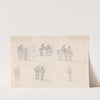 Six Studies of Figures on Horses by Sawrey Gilpin