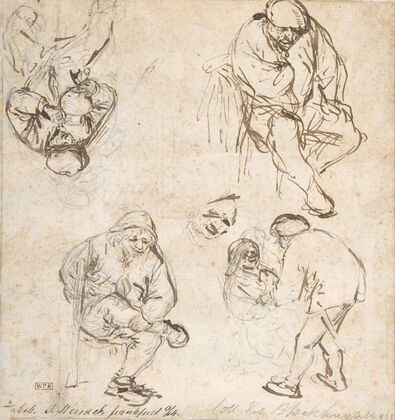 Six Studies of Peasants (17th century)