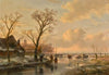 Skaters on a frozen river