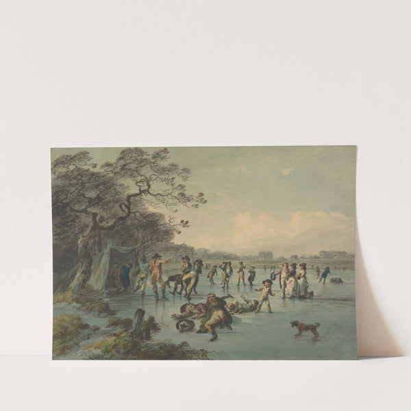 Skating in Hyde Park by Julius Caesar Ibbetson