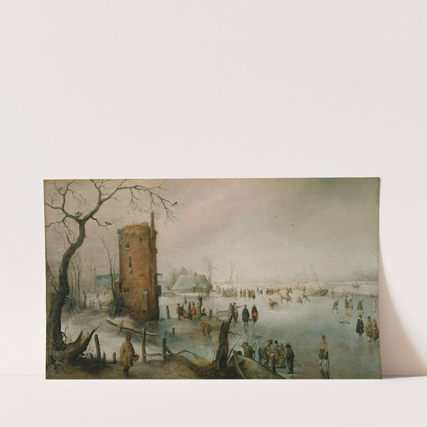 Skating Near a Town (c.1610–20) by Hendrick Avercamp