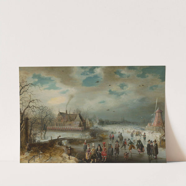 Skating on the Frozen Amstel River by Adam van Breen