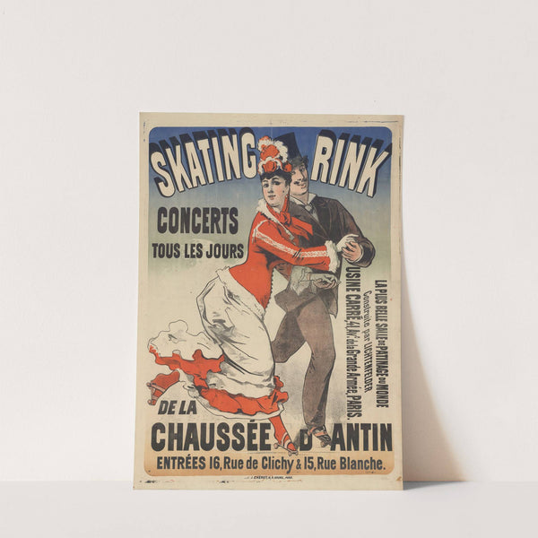 Skating rink de la Chaussée d’Antin, entrées 16, rue de Clichy et 15 rue Blanche (1876) by Jules Chéret